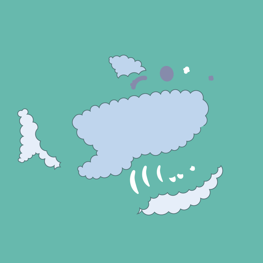 卡通棉花糖鯊魚