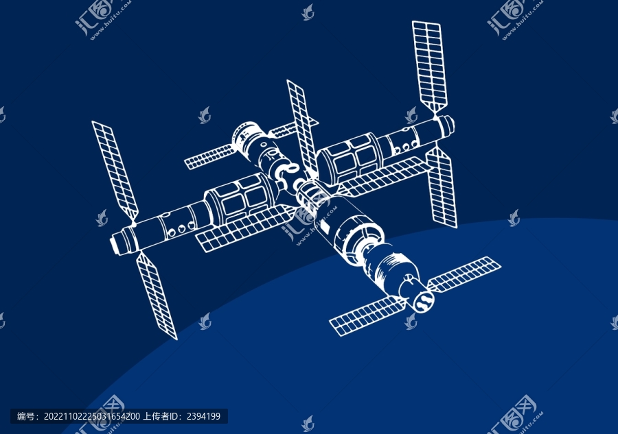 空間站矢量圖
