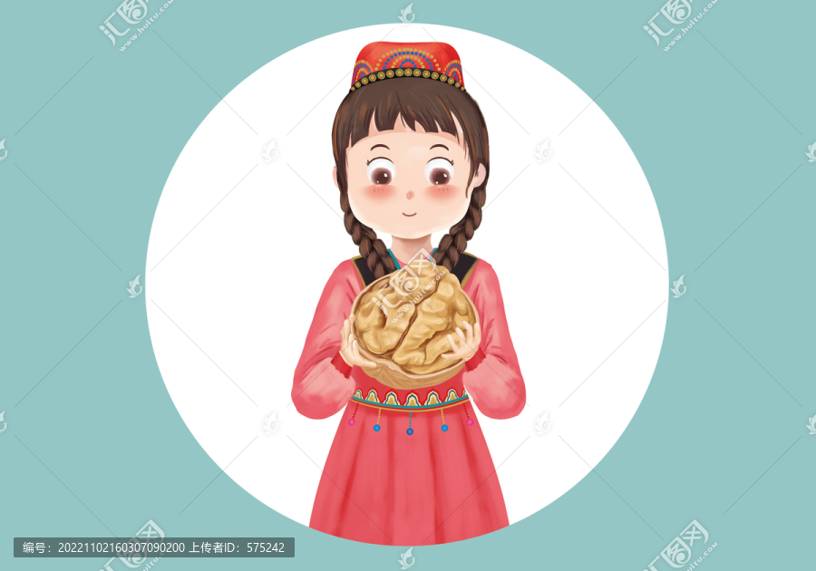 新疆卡通女孩