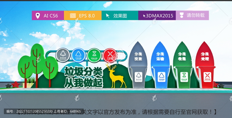 垃圾分類雕塑