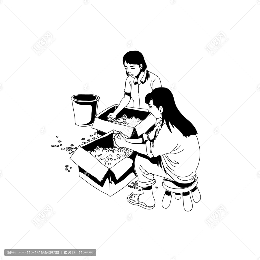 農(nóng)村女人采摘花生