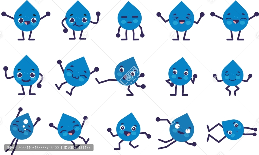 卡通水滴人