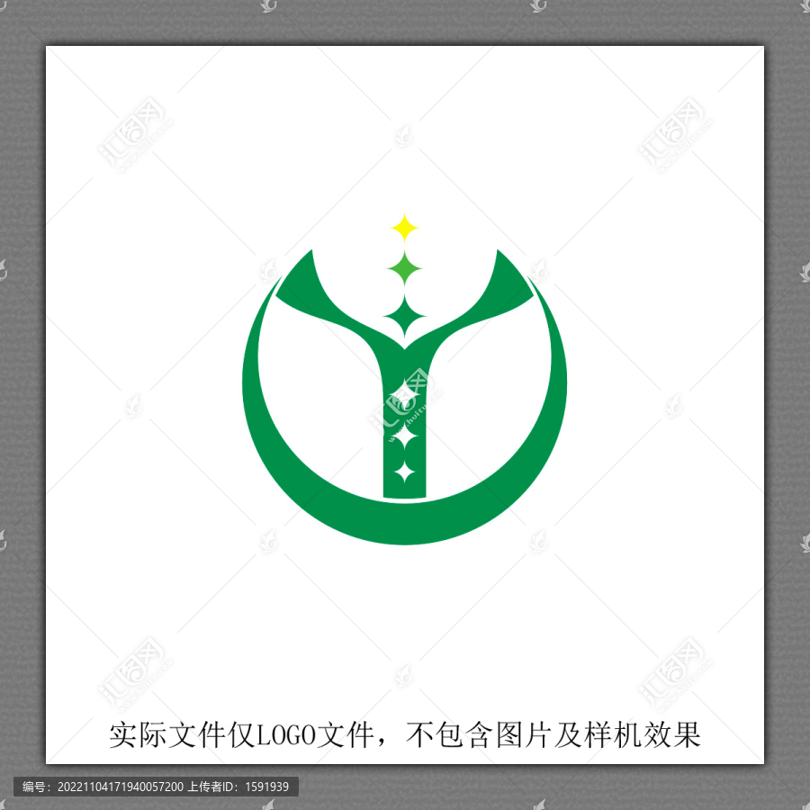 Y字母創(chuàng)意星月LOGO