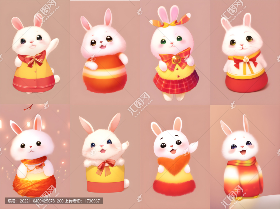 兔子角色PNG圖片