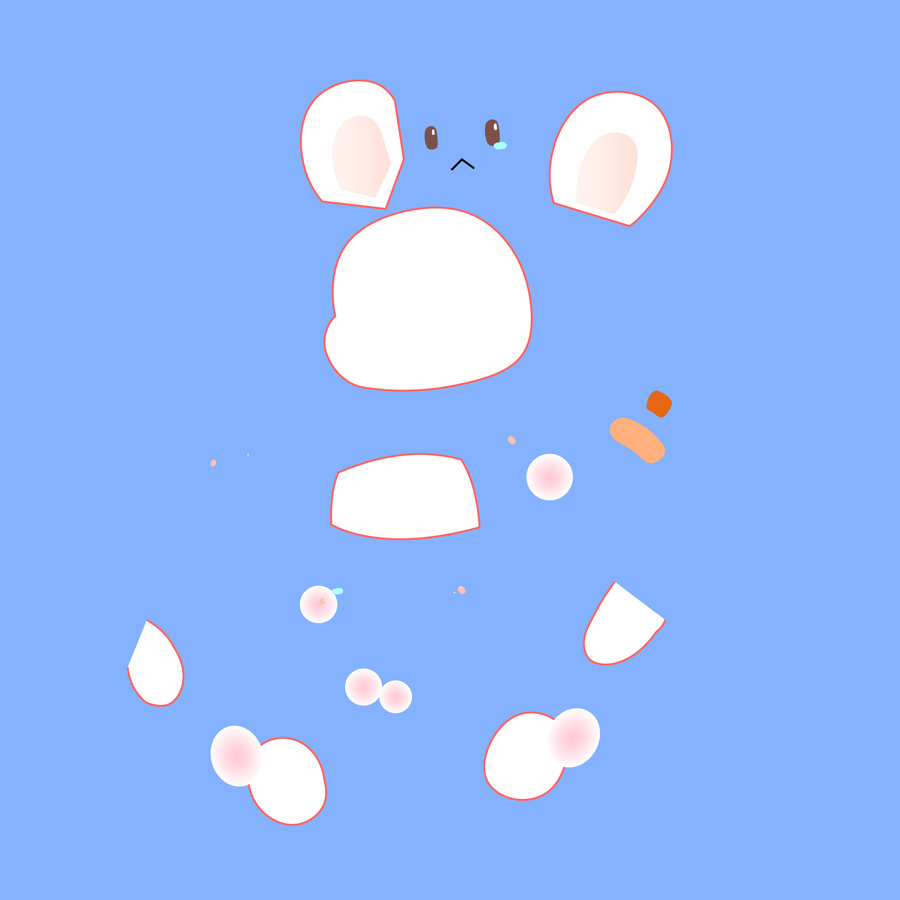 委屈的小兔子