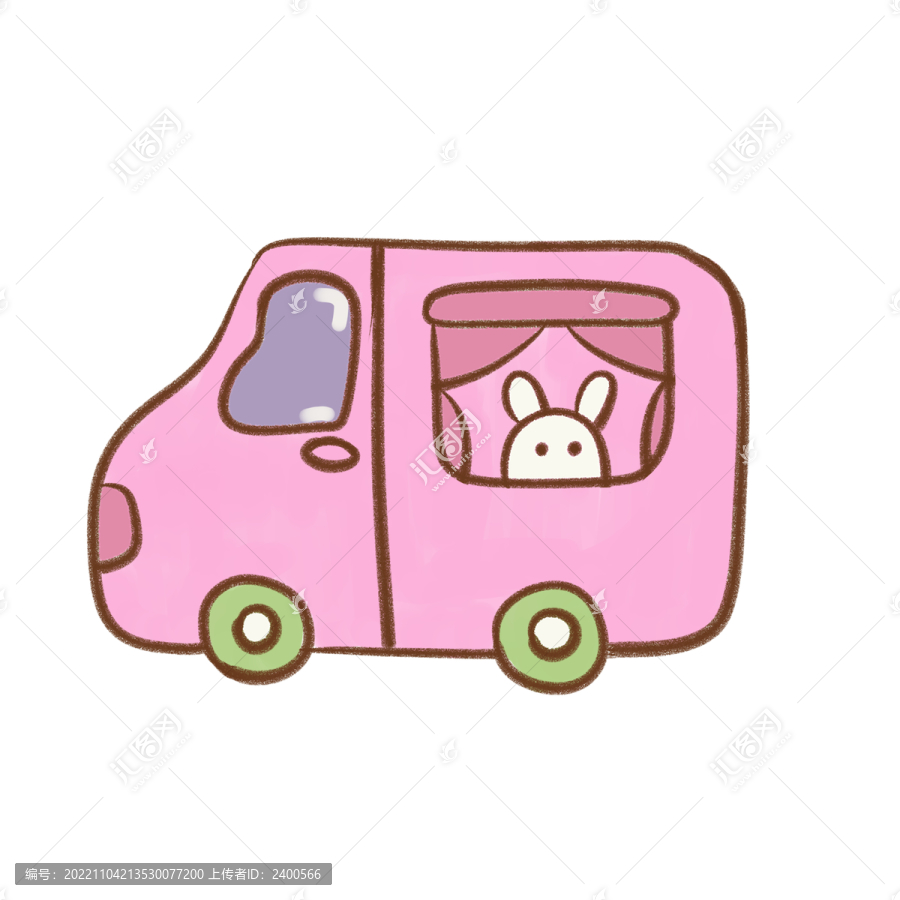 原創(chuàng)手繪卡通車