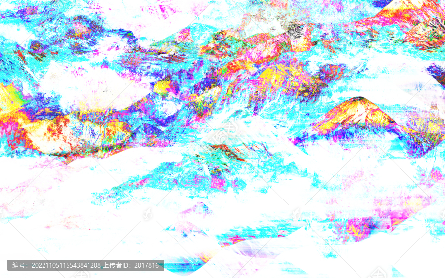 高清大氣金屬抽象山水