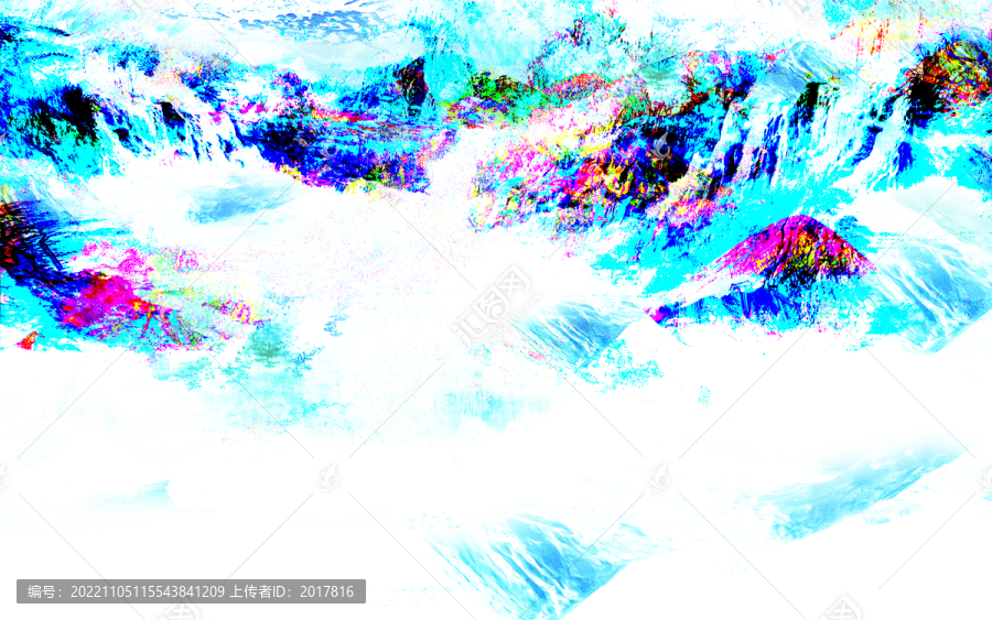 高清簡約抽象意境山