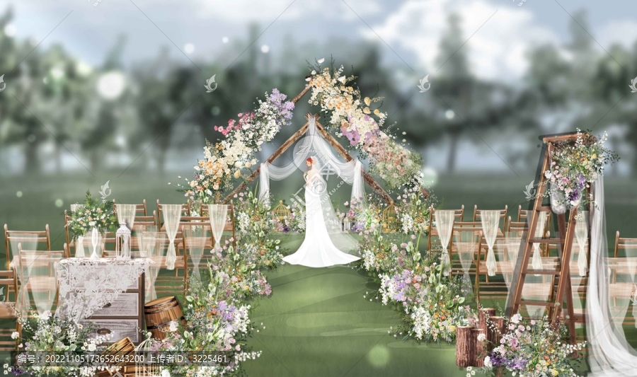 花園風(fēng)草坪婚禮