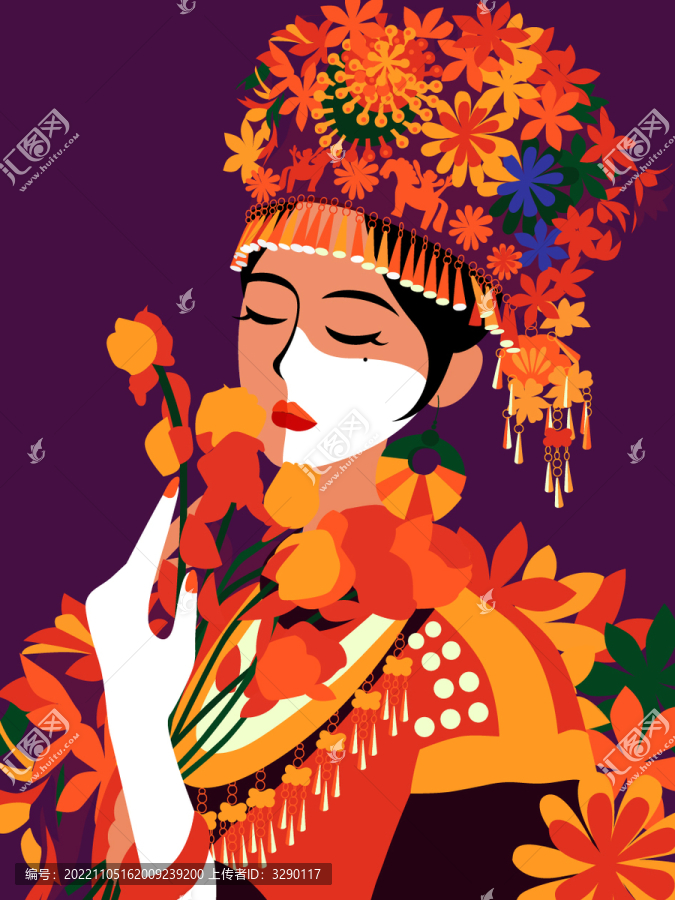 56個(gè)民族苗族女孩