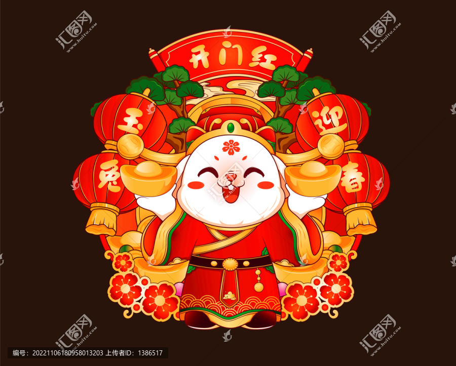 兔年窗貼