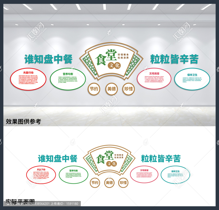 誰知盤中餐食堂文化背景墻設計