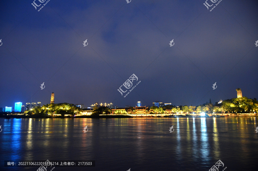 温州江心屿夜景