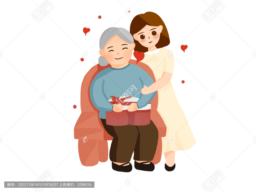 感恩節(jié)母女溫馨場景女兒媽媽