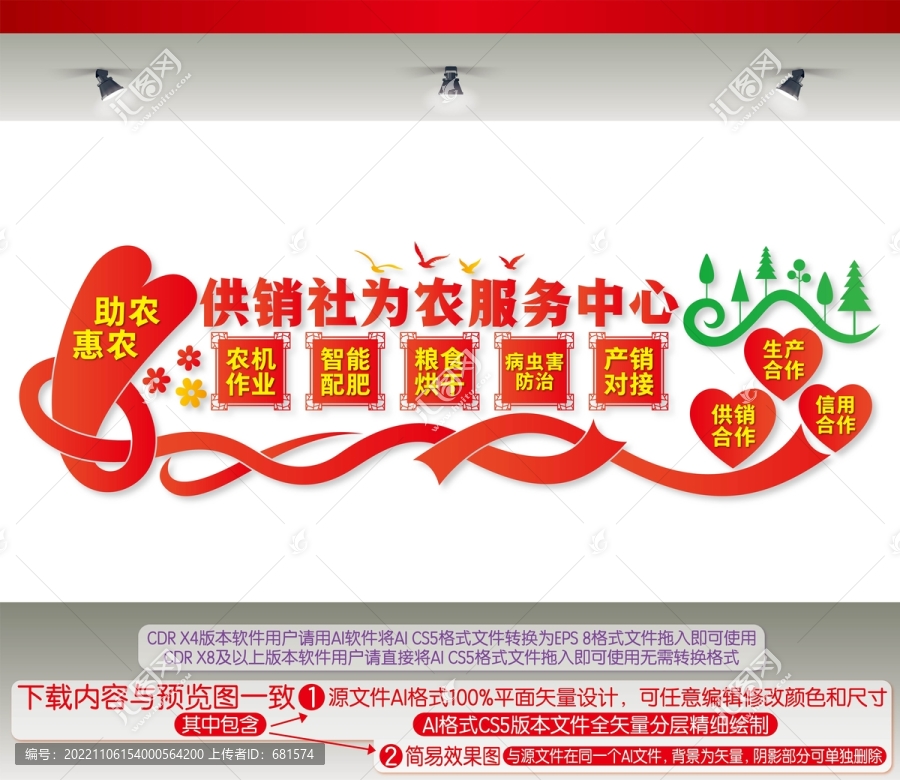供銷社為農(nóng)服務(wù)中心文化墻