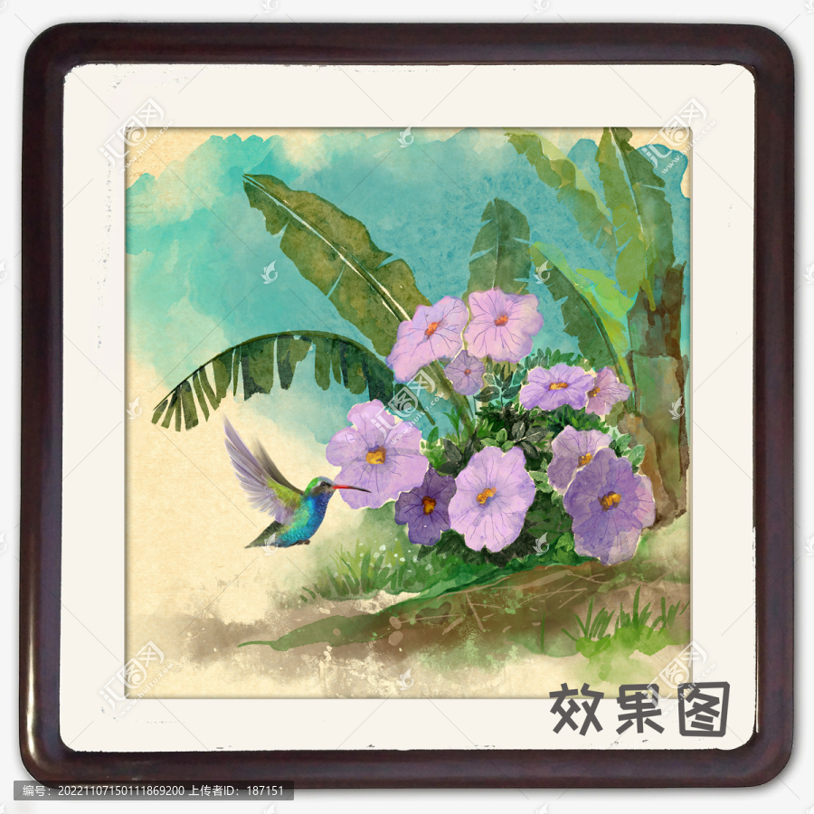 水彩花鳥