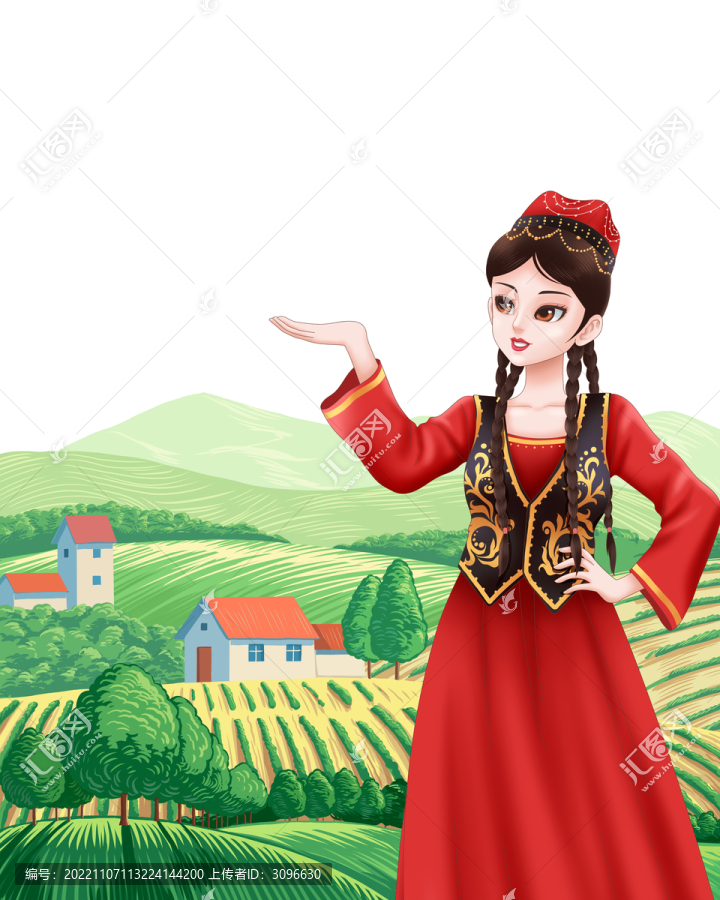 新疆風(fēng)情特產(chǎn)包裝插畫
