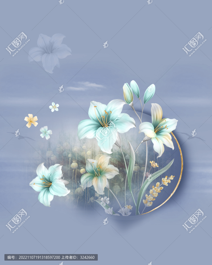 百合風景花