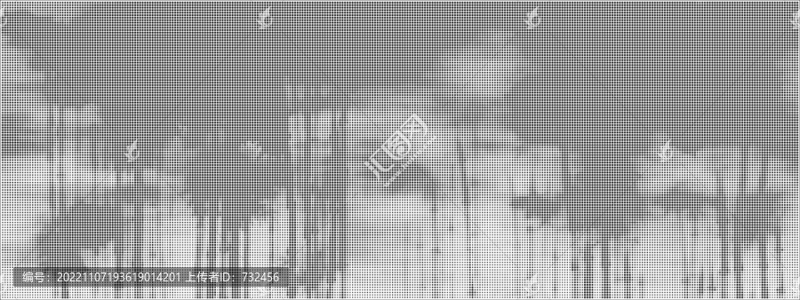 圓點(diǎn)鏤空樹(shù)林剪影