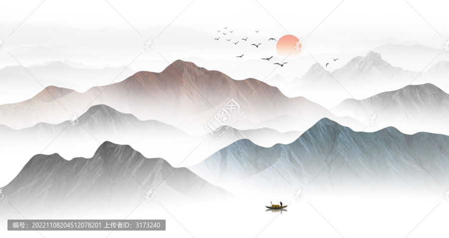 新中式山水畫