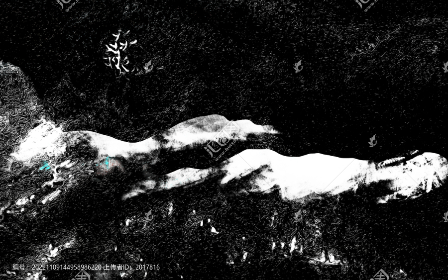 簡(jiǎn)約黑白中式山水