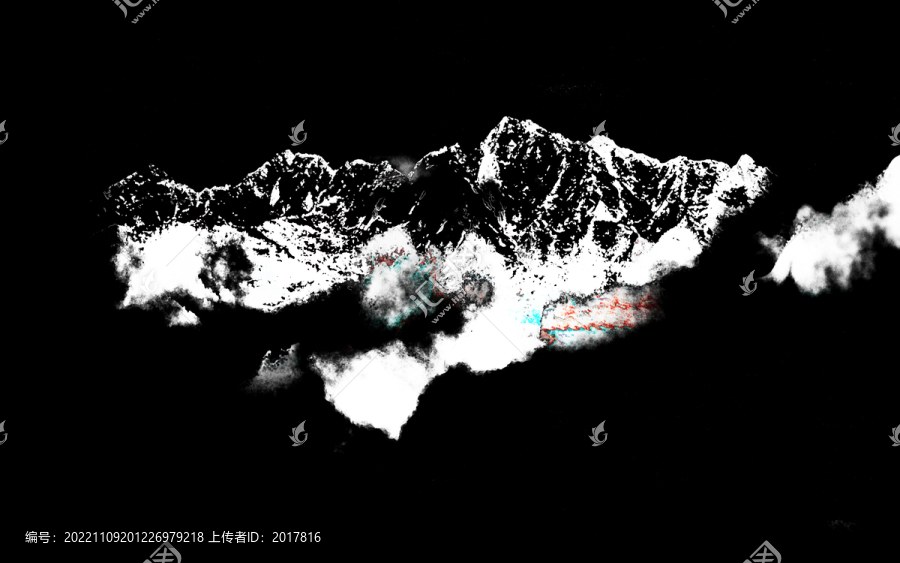 簡約黑白中式山水
