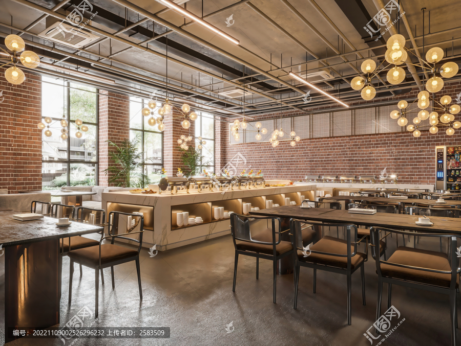 現(xiàn)代餐飲店效果圖