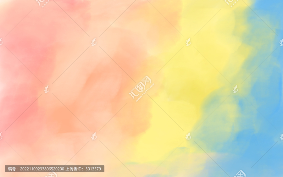 炫彩水彩暈染涂鴉抽象筆刷背景