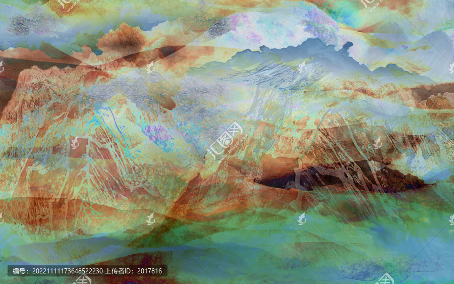 歐式抽象大氣山水