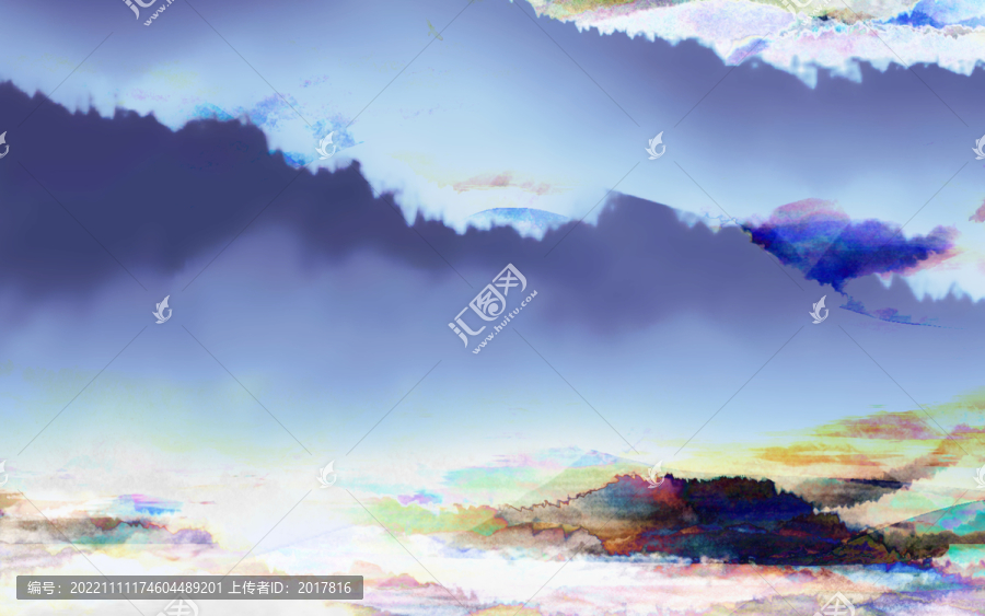 彩色水墨高清大理石