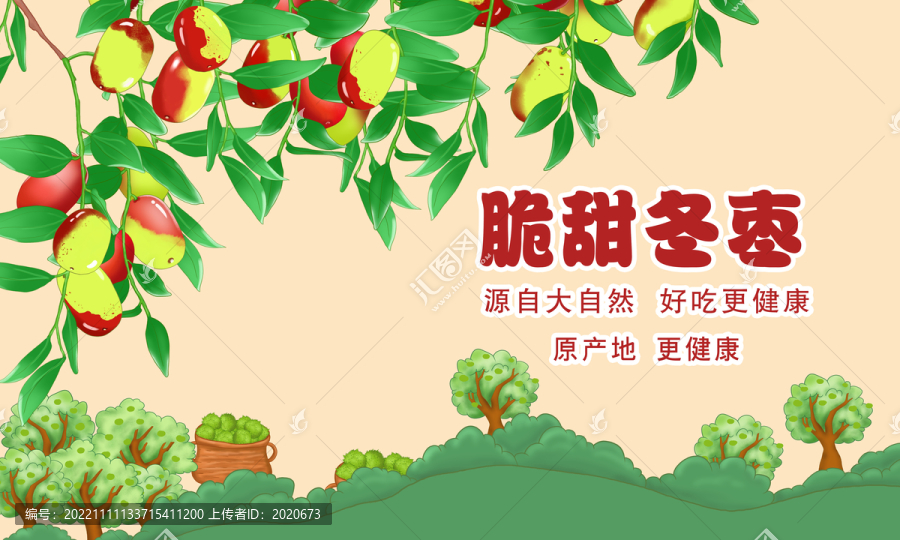 冬棗插畫