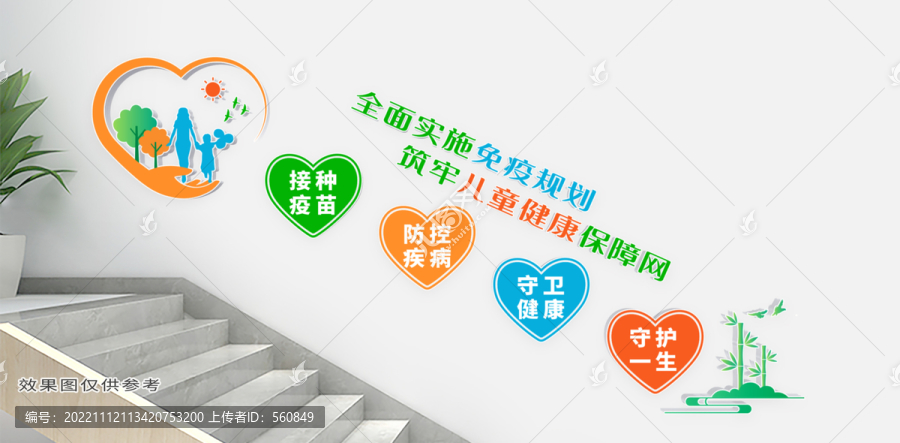兒童醫(yī)院樓梯文化墻