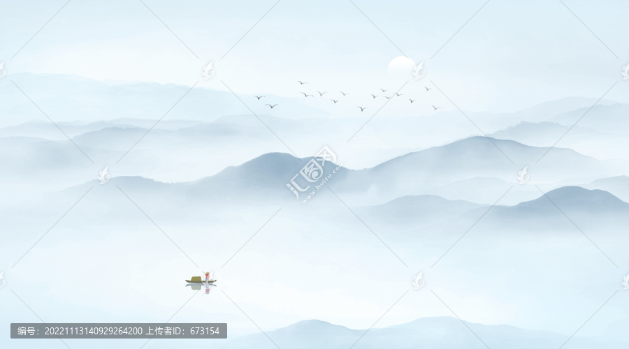 清雅山水畫