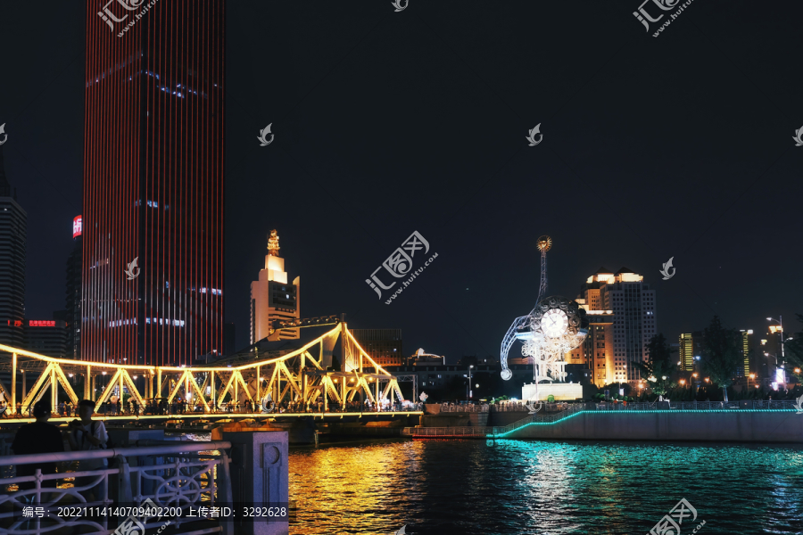 天津海河夜景