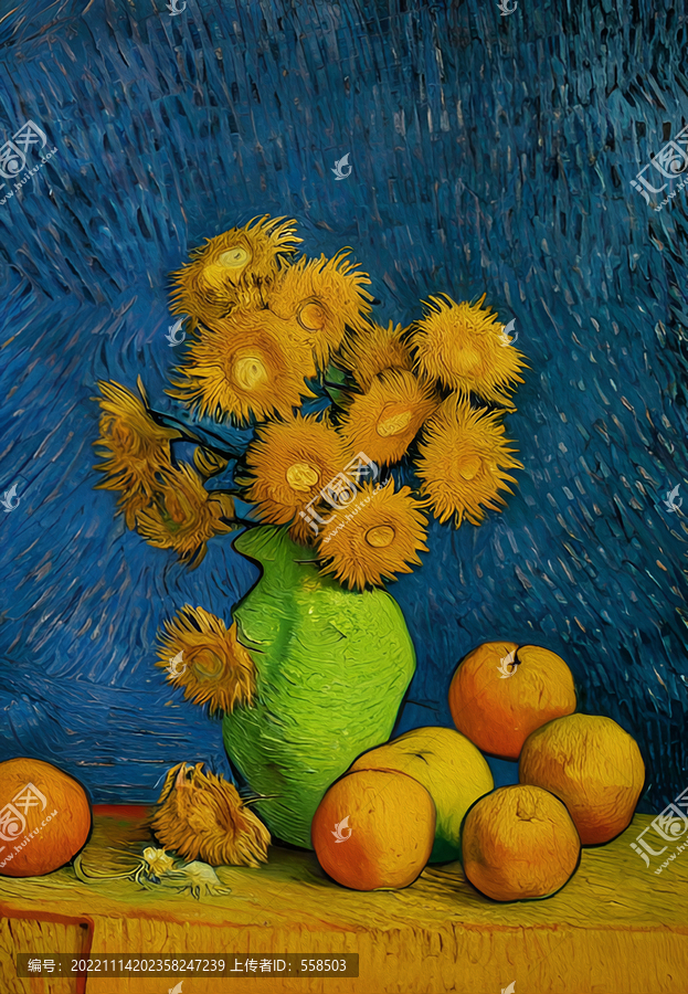 油畫花梵高風(fēng)油畫