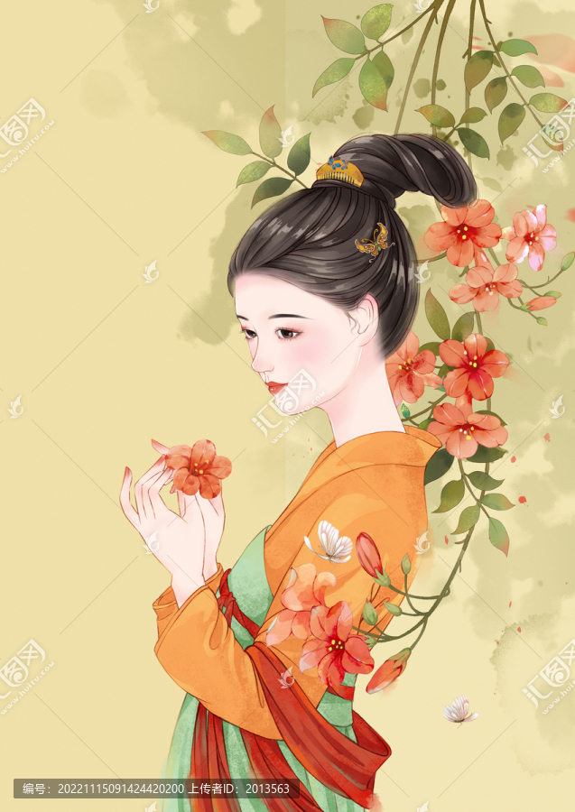 凌霄花古風(fēng)美人