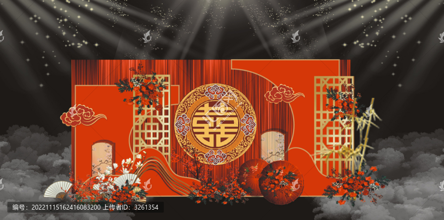中式婚禮迎賓區(qū)