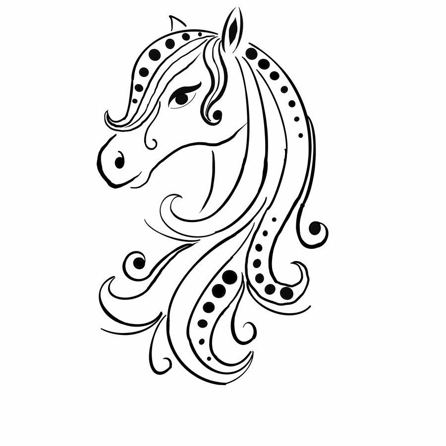 手繪馬獨(dú)角獸