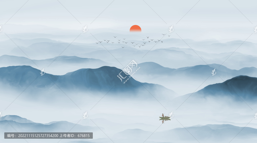 山水裝飾畫
