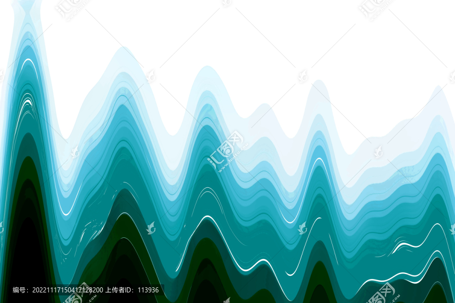 禅意水墨山