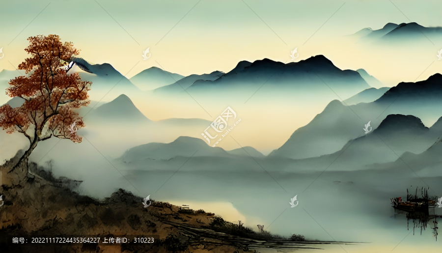 中國(guó)風(fēng)山水風(fēng)光裝飾畫(huà)