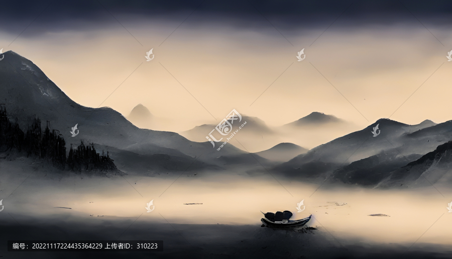中國(guó)風(fēng)山水風(fēng)光裝飾畫(huà)
