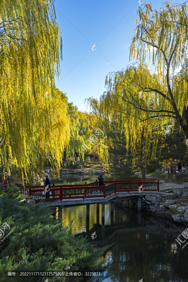 北京中山公园秋景