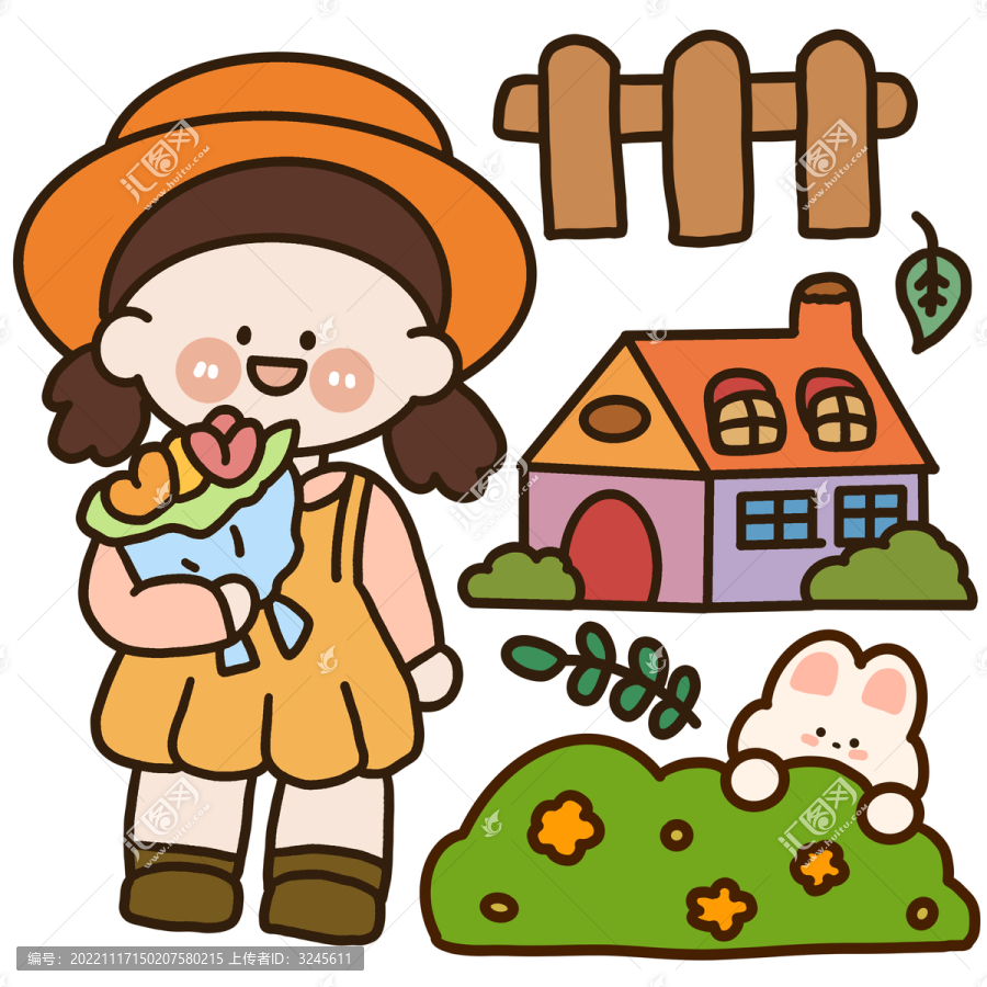 小豆包的花園日記手帳貼紙
