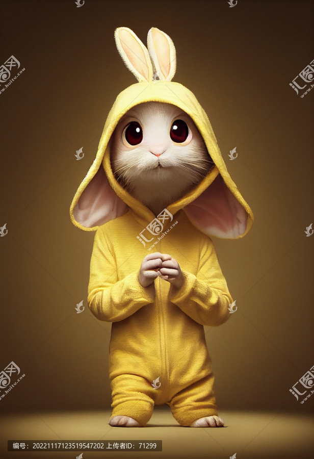 擬人化的小白兔