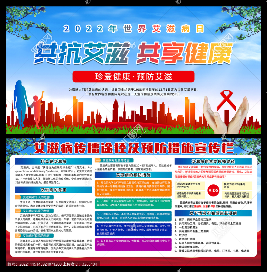 世界艾滋病日宣傳欄