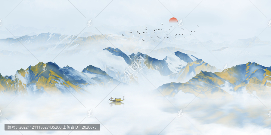 抽象油畫山水畫