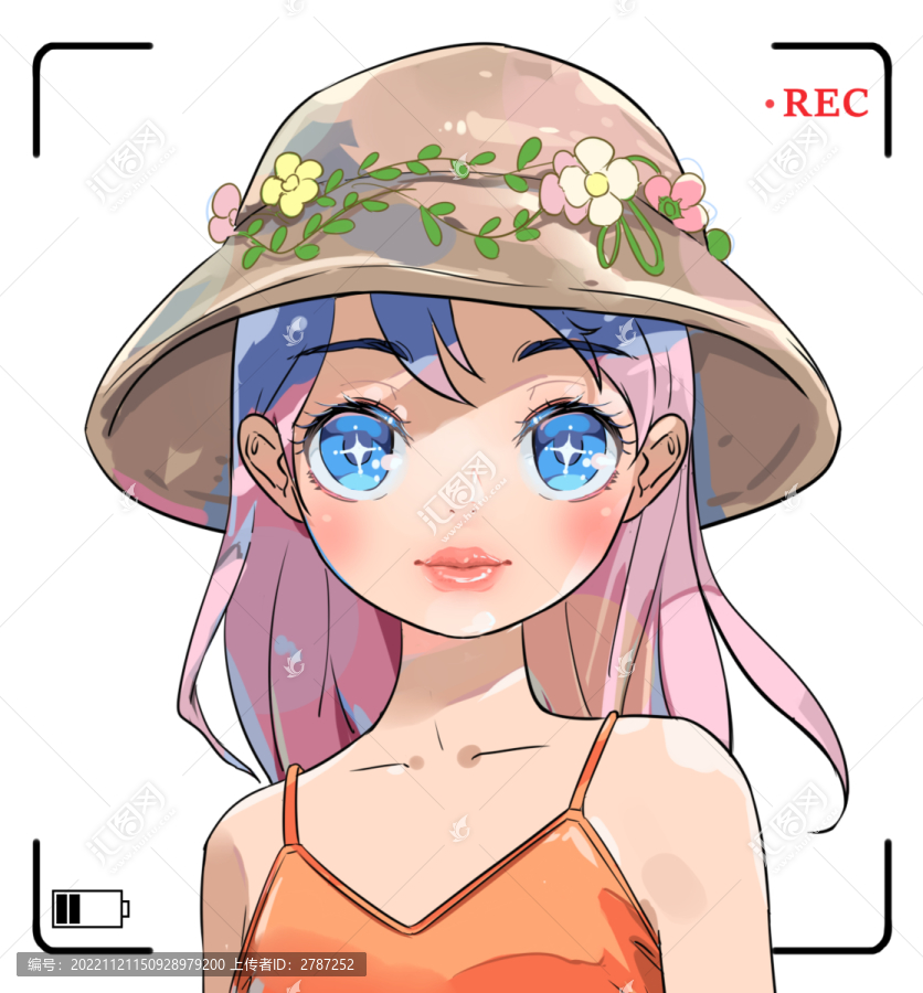 街拍粉色女孩頭像