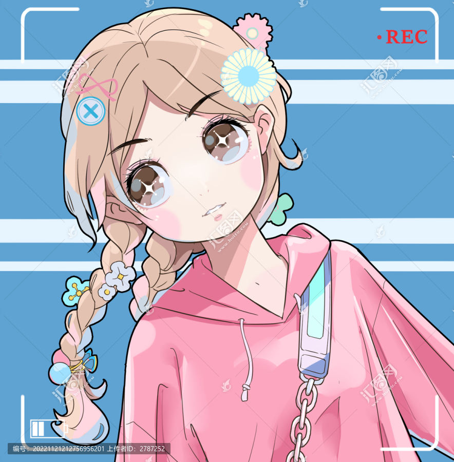 街拍辮子女孩頭像