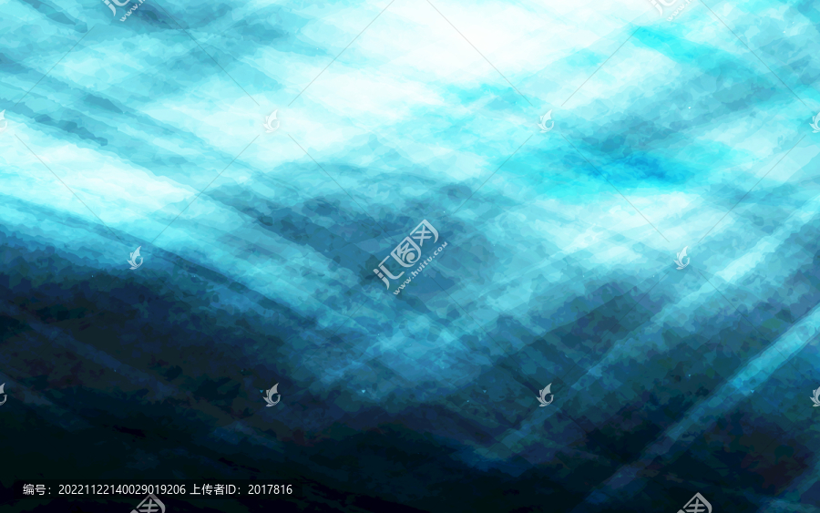 簡約藍色大氣山水